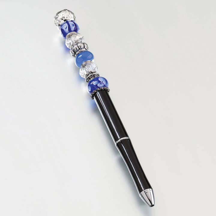 Lillian Rose - Wholesale Pen - Lillian Rose Pen with Blue Removable Beads