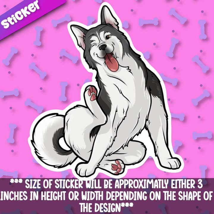 Adesivo Malamute por atacado de Mega Kawaii Cuties