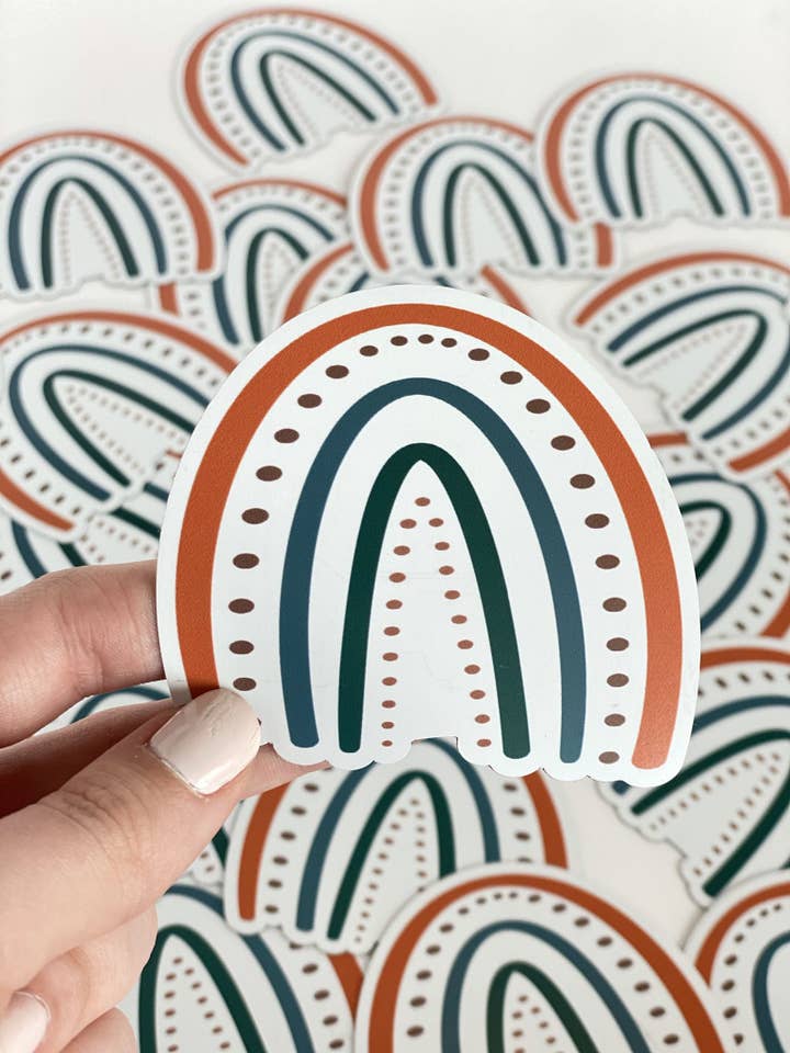 Aimant arc-en-ciel Orange/Bleu sarcelle pour la vente par Logan Mahaffey Art