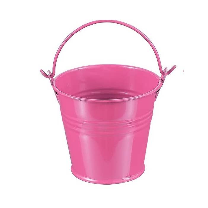 Factory Direct Craft - Wholesale Bucket/Pail - Mini Metal Bucket - Select Color (4" H x 3-3/4" Diameter)1