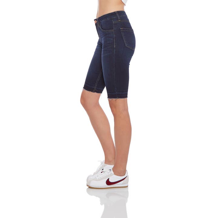 Ashley Mason - Vente Short – femme - Bleu Foncé Bike Court Jeans4