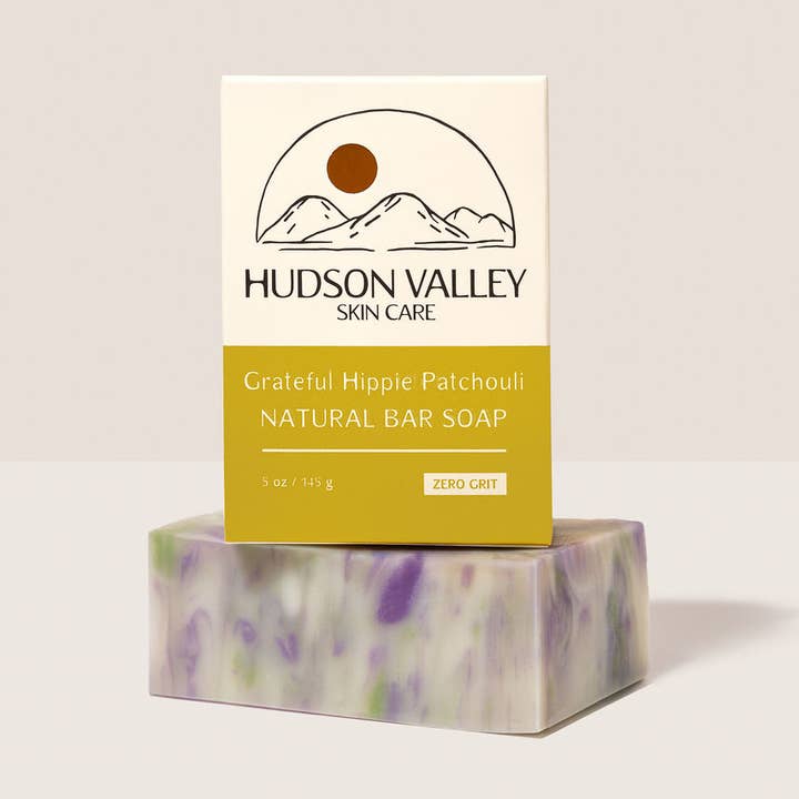 Grateful Hippie Natural Patchouli Bar Soap for wholesale by Hudson Valley Skin Care