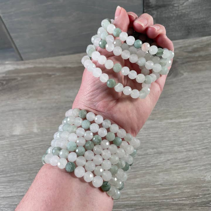 Keystone Crystals - Wholesale Beaded Bracelet - Polyhedral Gemstone Bracelet 8mm  – Assorted Crystals for Retail and Gift Shops14