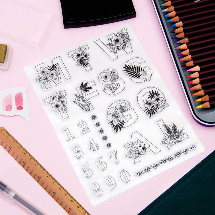 Carimbos de Silicone Floral dos Dias da Semana por atacado de Willwa