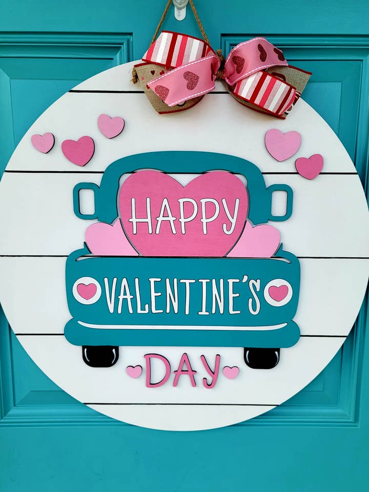 Porte-accroche camion de la Saint-Valentin à faire soi-même pour la vente par Teal Moon Creations