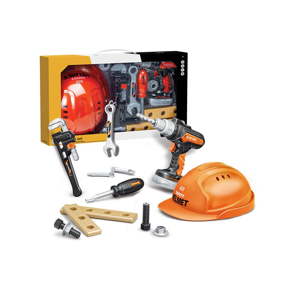 AJ Aguiar – wholesale Toy set – Kids – 14-Piece Tool Set With Helmet1