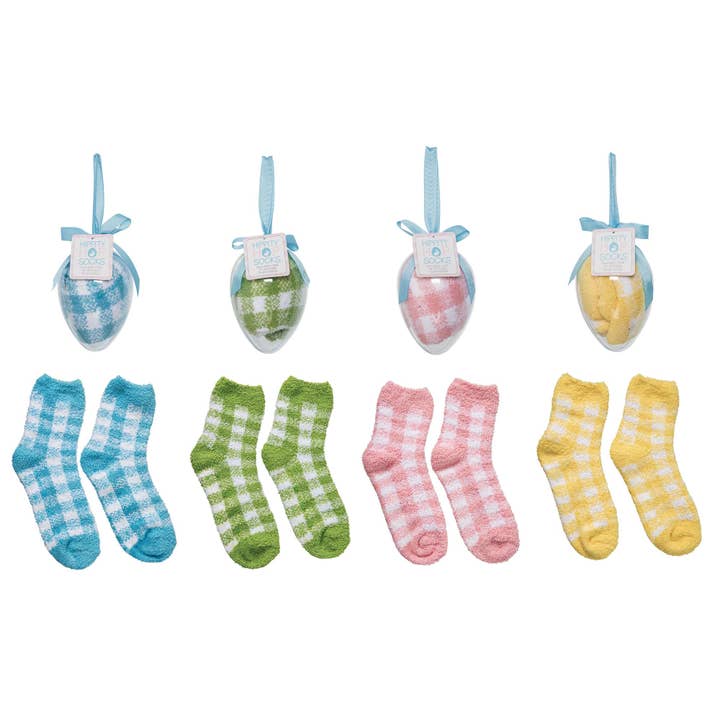 Transpac - Wholesale Socks - Unisex - CLOSEOUT Transpac Slip Easter Socks Acrylic Egg Set Easter