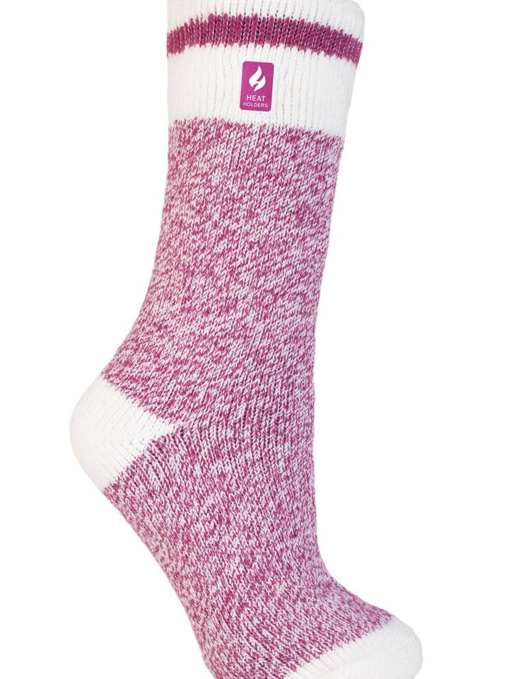 Willow Lite Cream Block Twist Cream Chaussettes pour la vente par Heat Holders®