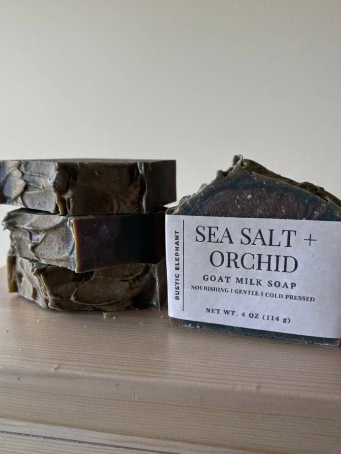 Sea Salt + Orchid Goat Milk Soap for wholesale by Rustic Elephant