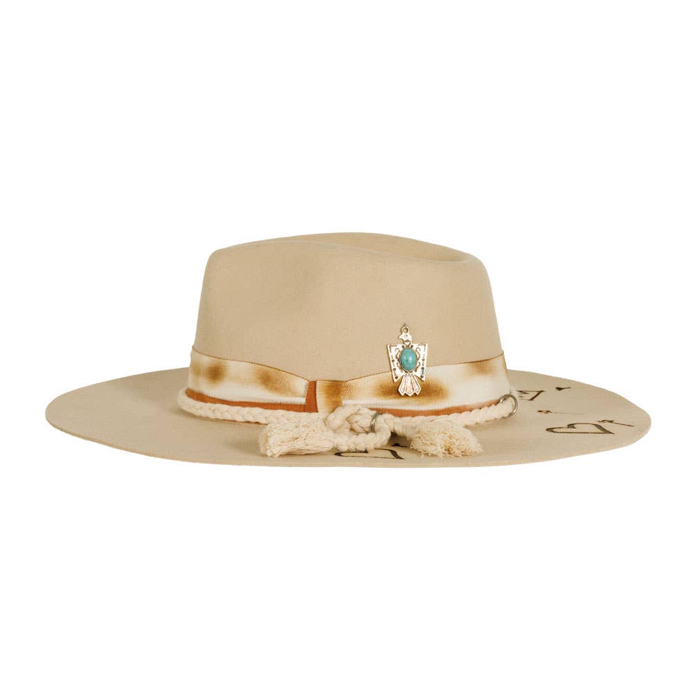 Marfil Sombrero Ranchero de Fieltro de Lana - Estilo Kai de venta al por mayor en Faire2