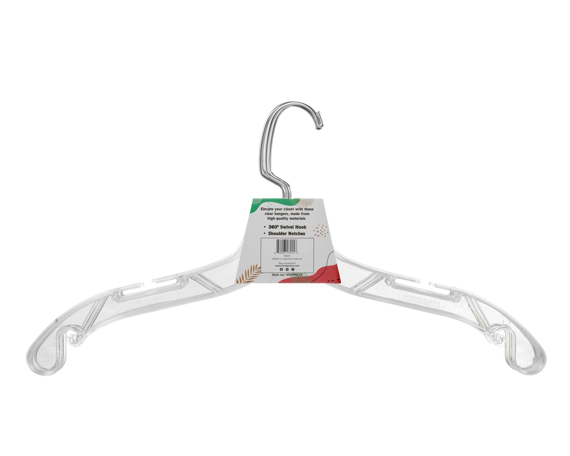DEILSY - Wholesale Clothes Hangers - Clear Plastic Hangers (4 Pcs Per Paper Sleeve)2