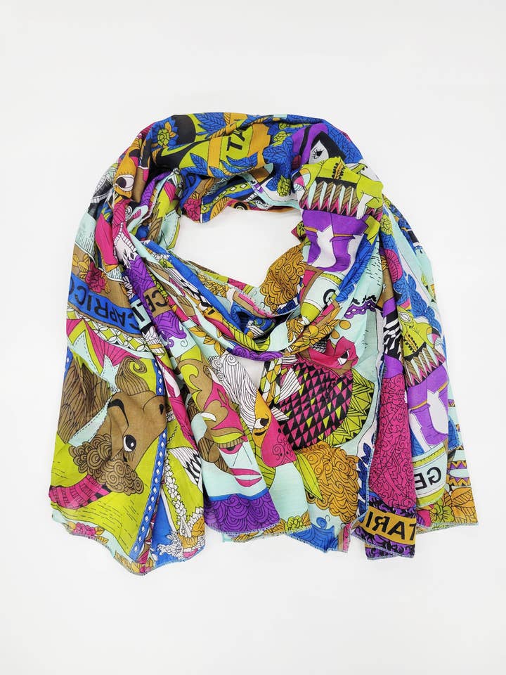 Zodiac Assorted Pareo/Scarf/Stole/Halter Dress for wholesale by Raj Trading & Imports (USA) Inc.