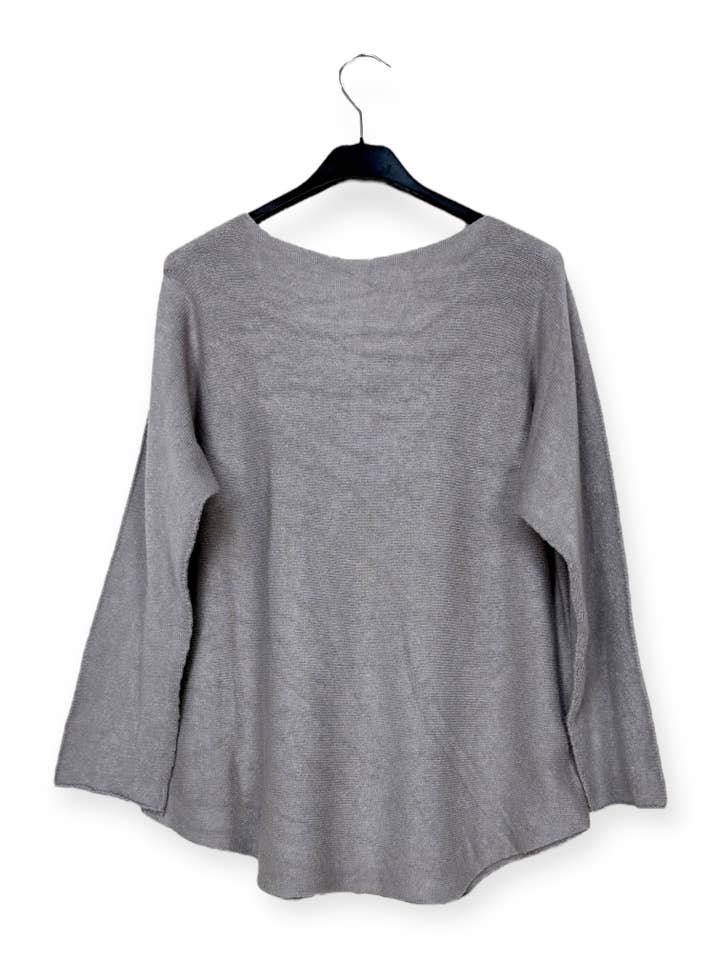 Lucky Nana - Wholesale Knit Sweater - Women's - AH 3165 - V-Neck Sweater with Bohemian Flocking20