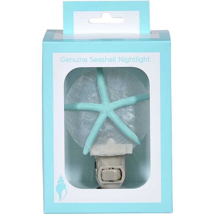 Green Starfish Boxed LED Night Light for wholesale by HS Seashells