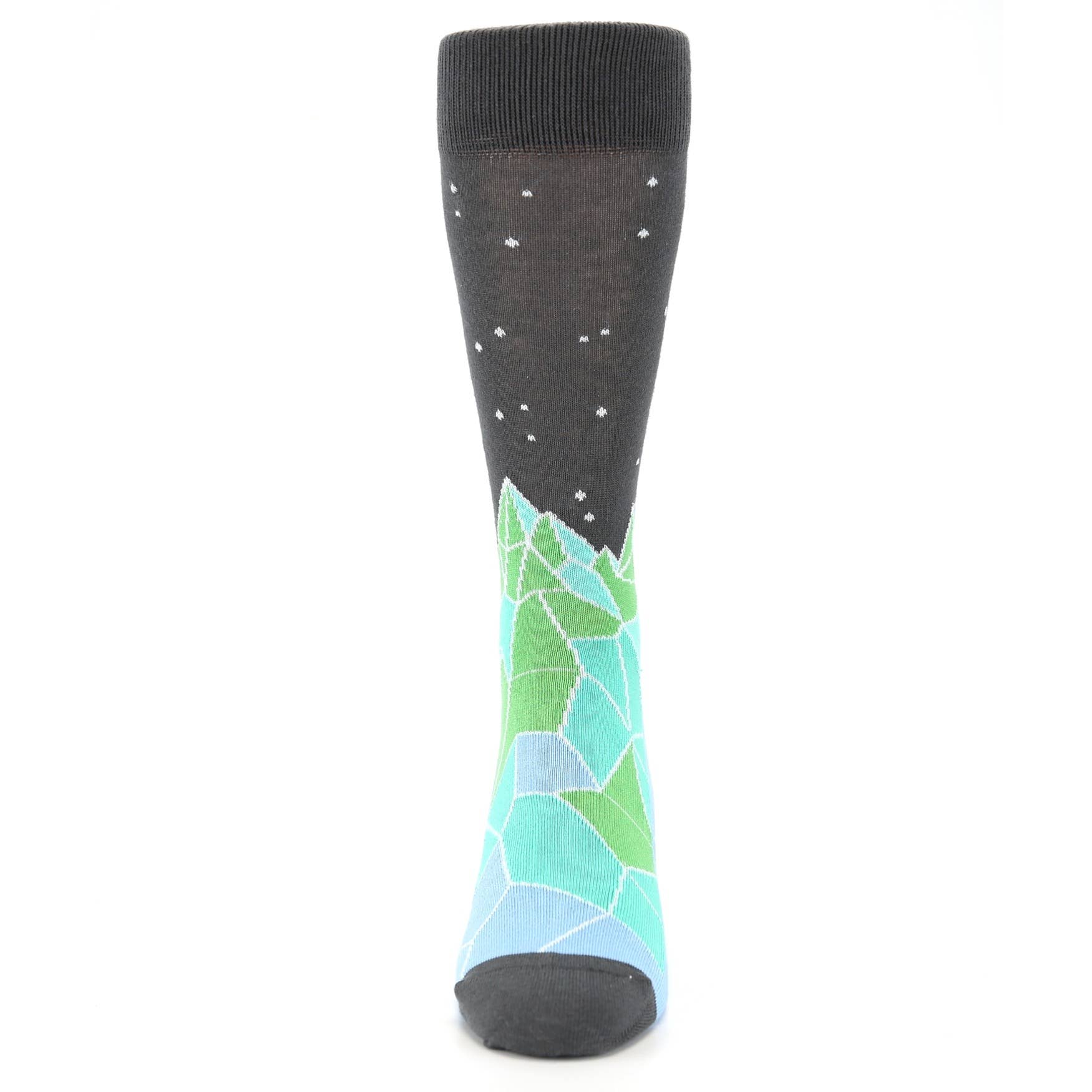 Statement Sockwear - Wholesale Socks - Men's - Green Blue Mountain Socks - Men's Dress Socks1