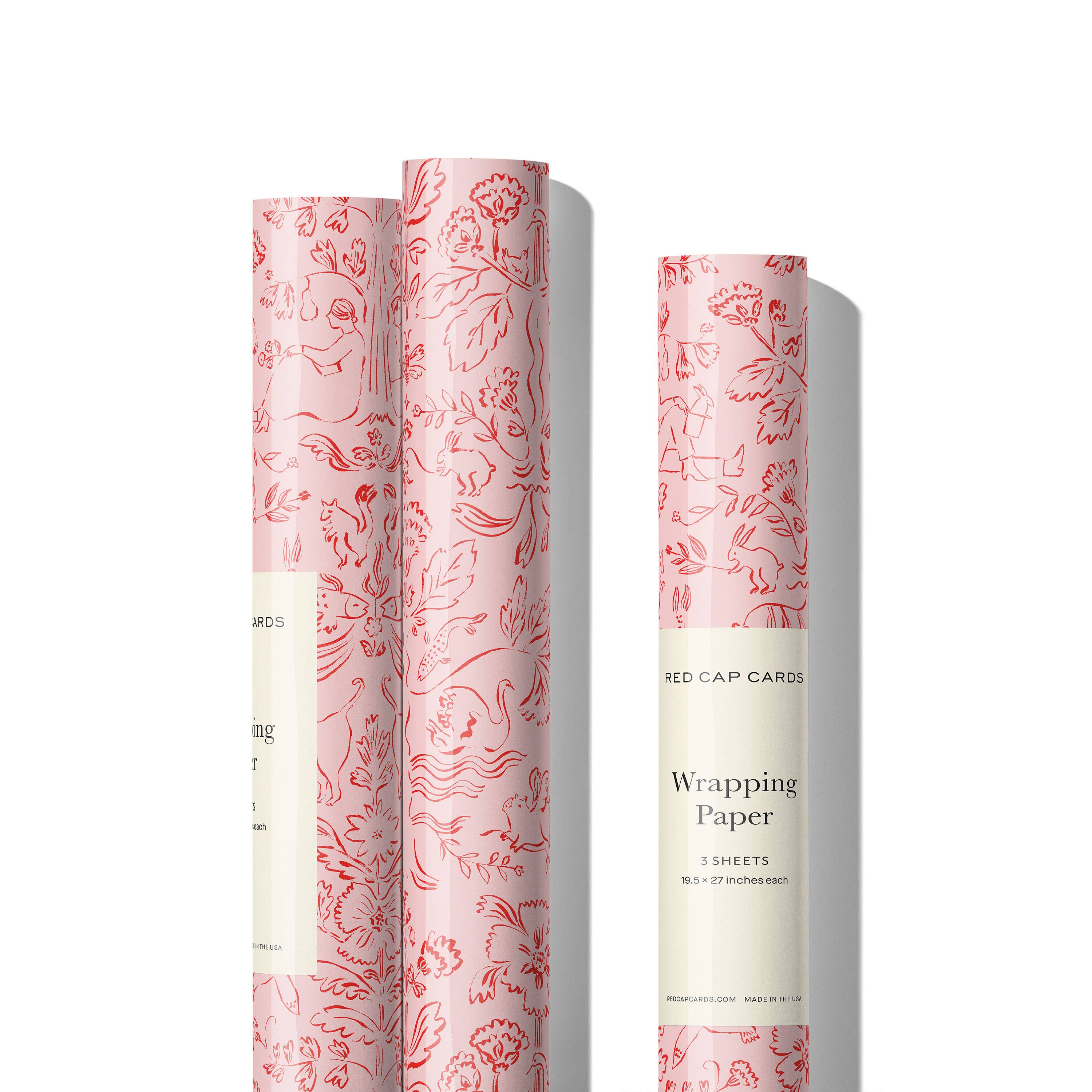 Red Cap Cards – wholesale Flat wrap – Otomi wrapping paper0