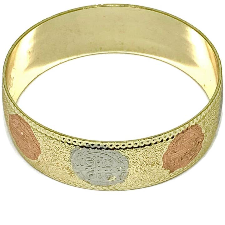 Saint Benedetto Goldfilled Indian Bangle for wholesale by Raf Rossi Gold Plated