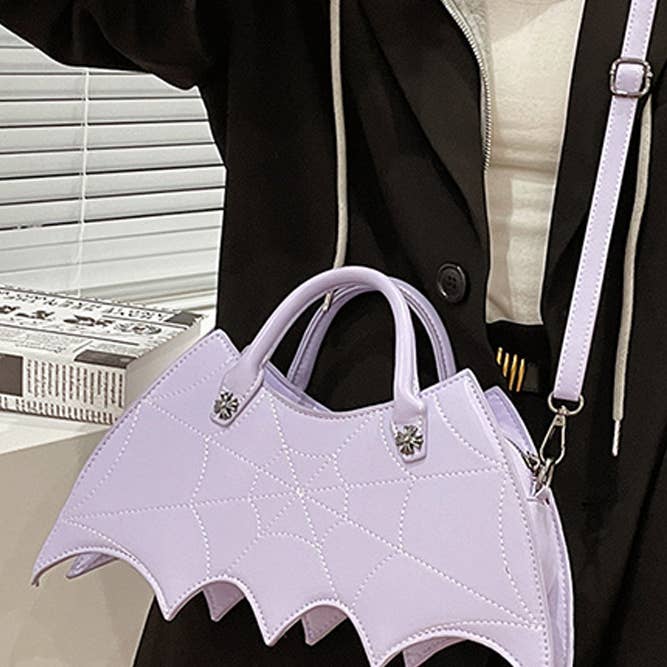 UNISHE - Wholesale Top Handle Bag - Women's - Halloween Bat PU Handbag ZK2203