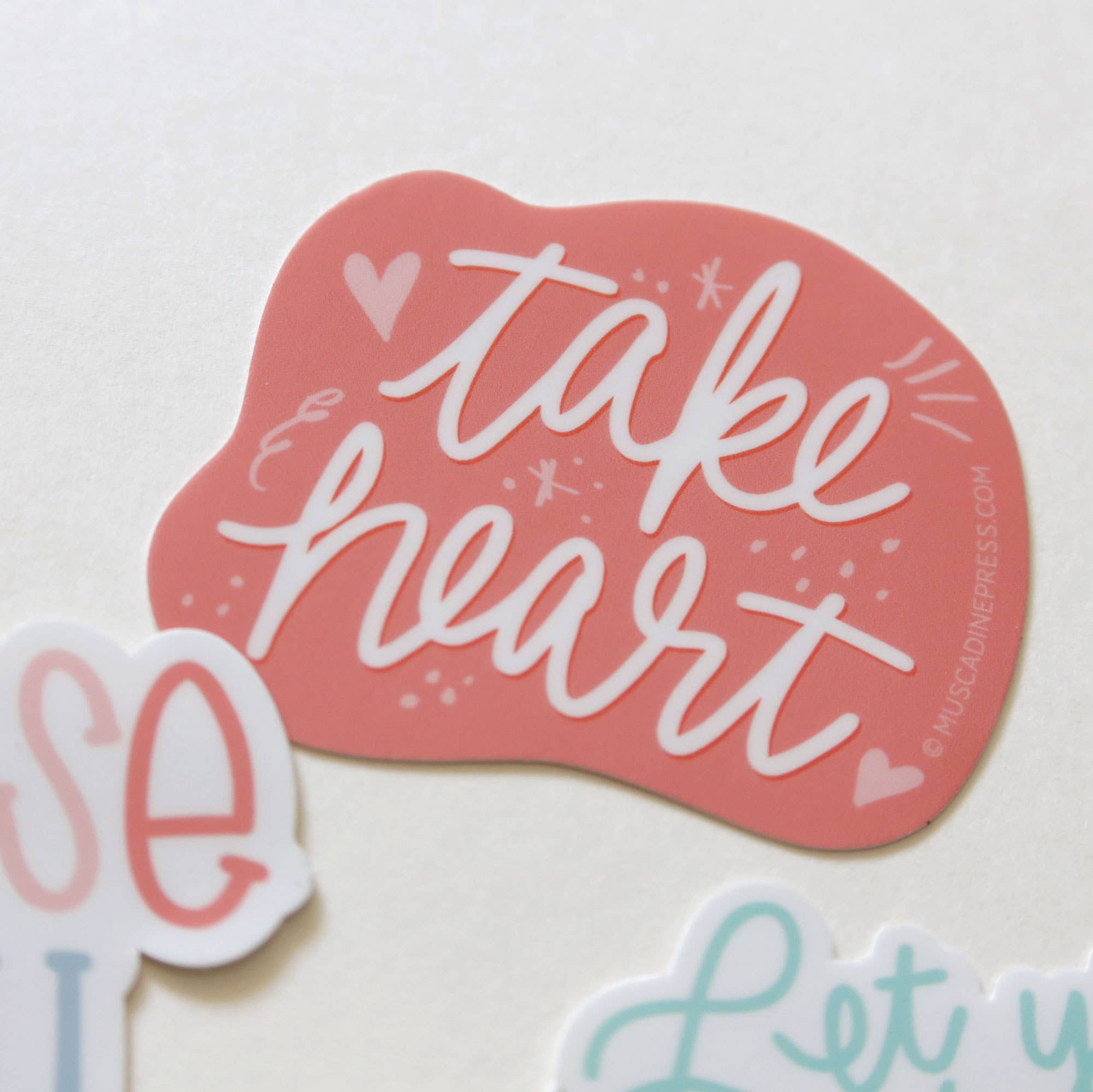 Muscadine Press - Wholesale Sticker - Vinyl Sticker, Take Heart2