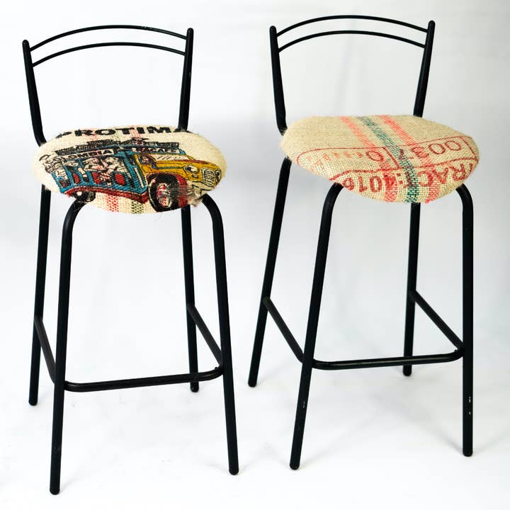 Coffee Sack Bar Stool for wholesale by Sustainable & Salvaged