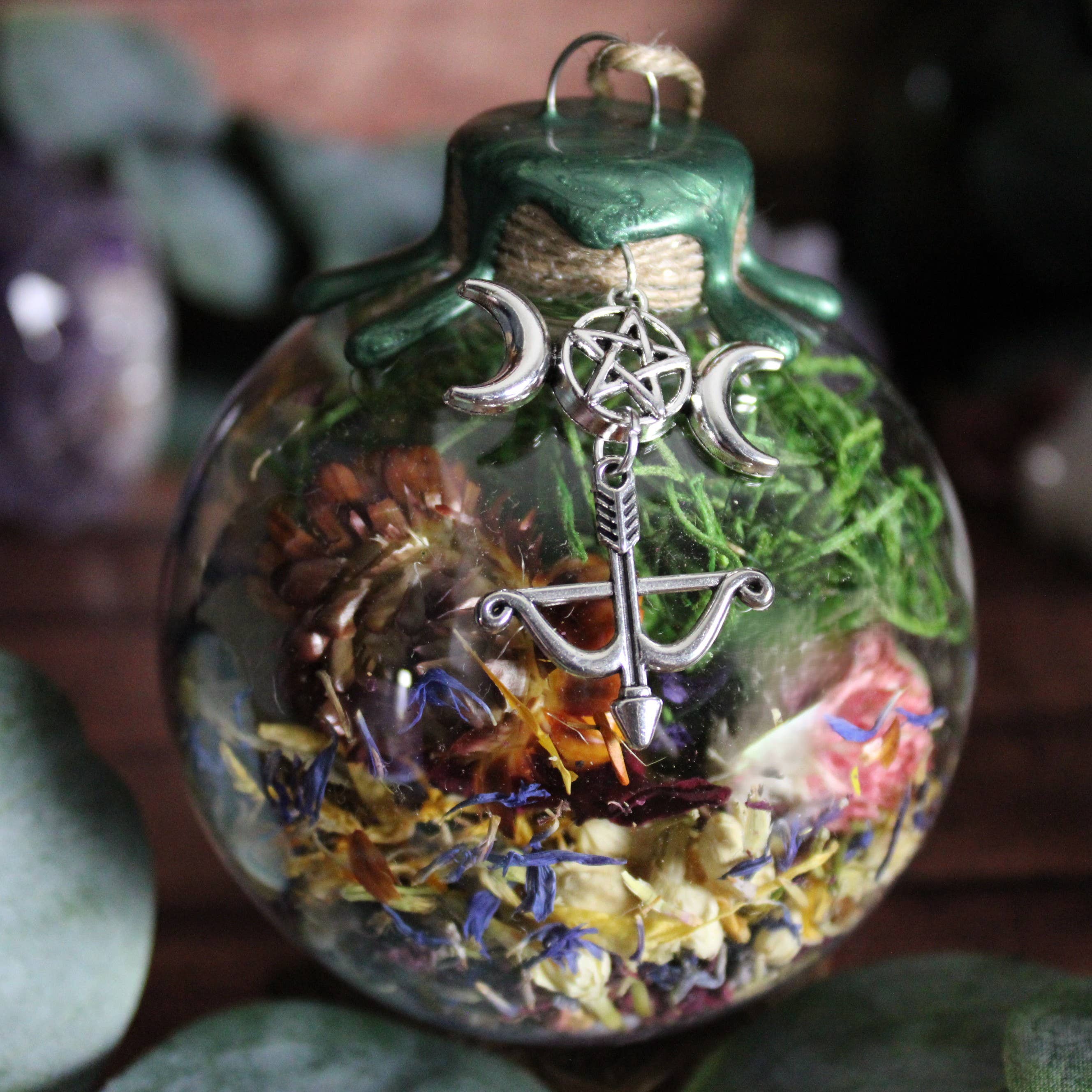 Moondust and Raven – wholesale Amulet – Artemis Goddess Witch Ball, Devotional Ornament, Altar Decor0