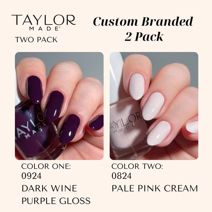 Taylor Made Polish - Vendita all'ingrosso Smalto per unghie - Smalto per unghie personalizzato: confezione da 2 a lunga tenuta + vegano + non tossico134