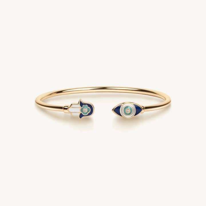 Positive Light - Bracciale smaltato Hamsa Evil Eye per la vendita all'ingrosso da parte di Karma And Luck