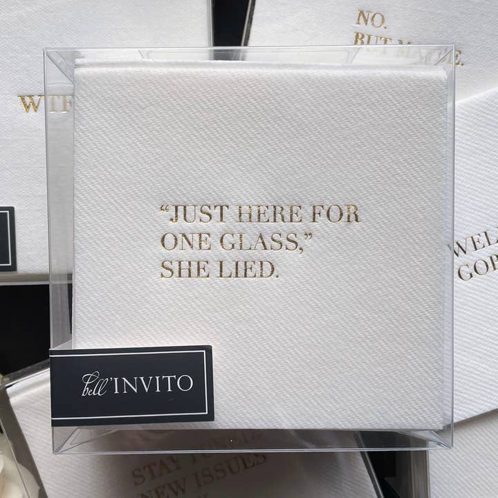 Serviettes à cocktail chics et élégantes pour la vente par Bell'Invito Home + Stationery