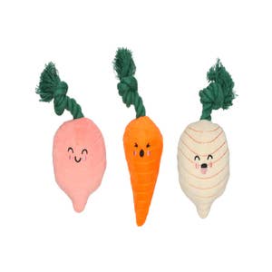 Outward Hound Crunch Veggies Dog Chew Toy Carrot