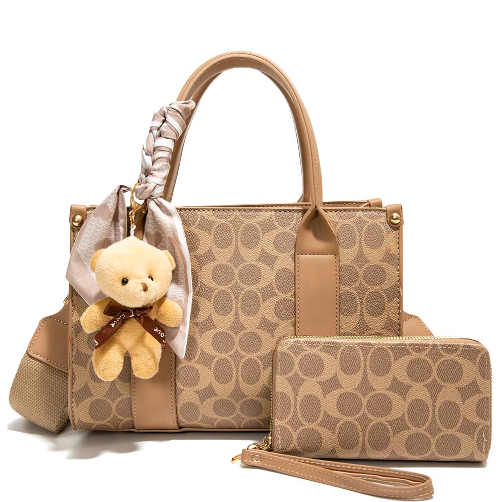 JOIA ACCESSORIES – wholesale Tote bag – Women's – 2IN1 OVAL PRINT SATCHEL W WALLET, CC 25525 T26