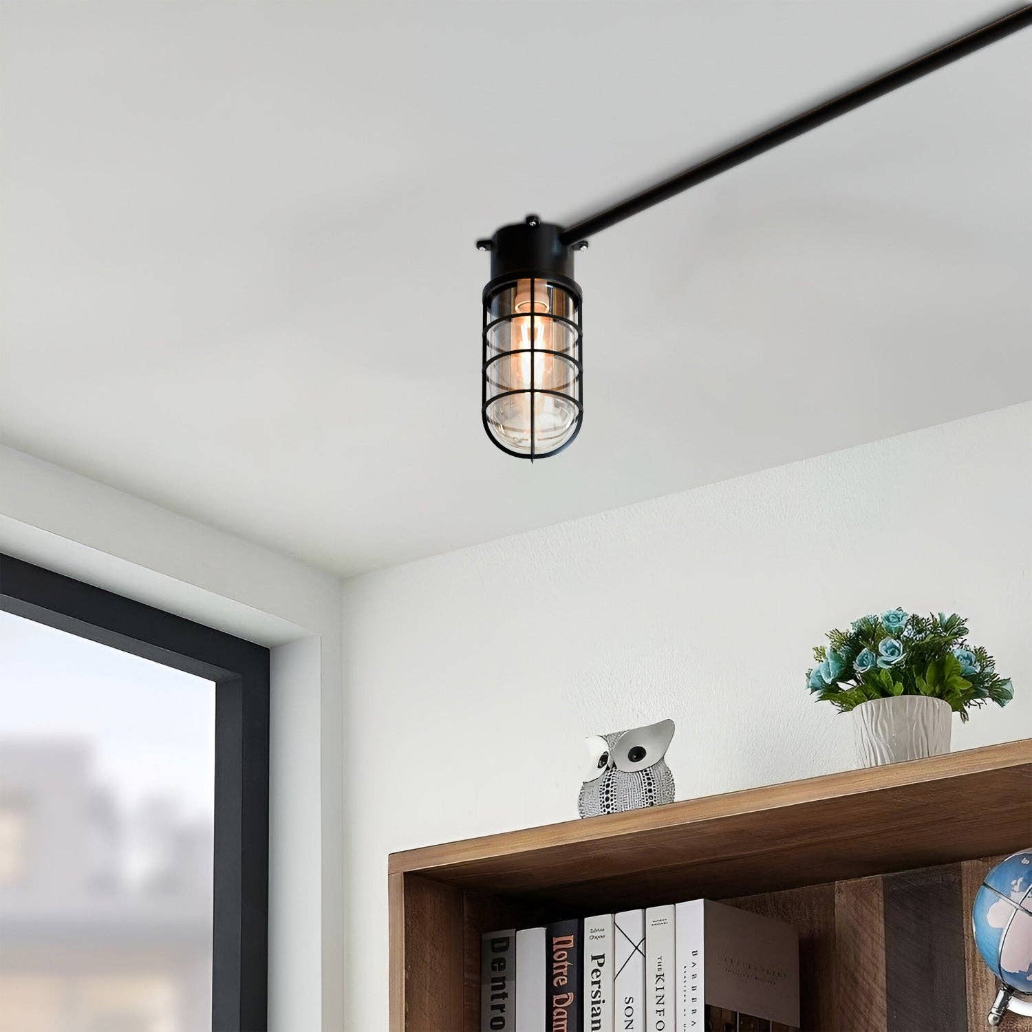 Ledsone – wholesale Chandelier/hanging light – Retro Oval Bulkhead Cage Wall Ceiling Mount Fitting Light ~552514