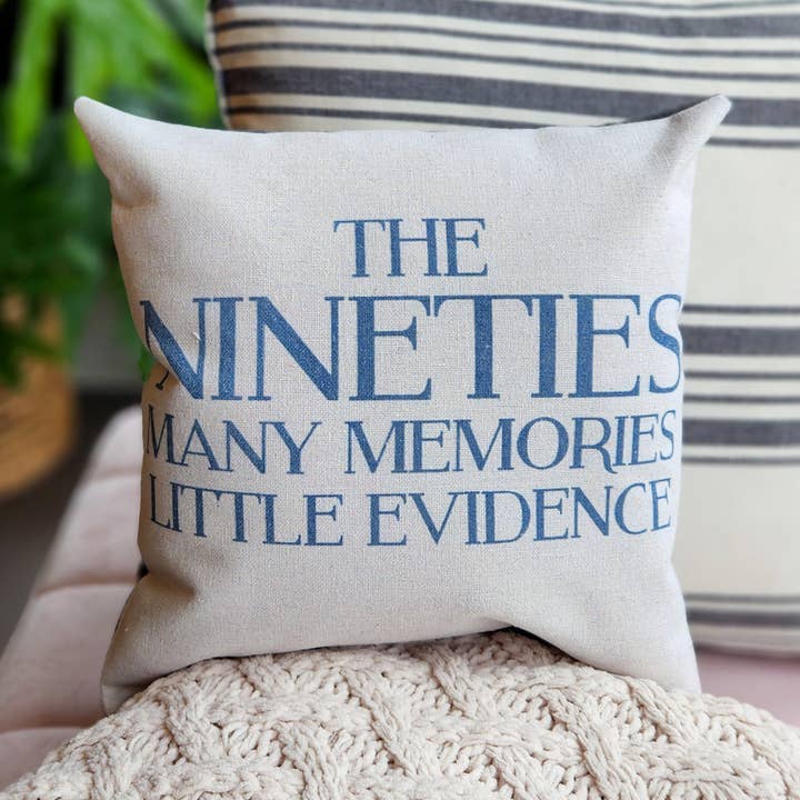 wit & wisdom tiny pillow- The Nineties for wholesale by Desmond Brown