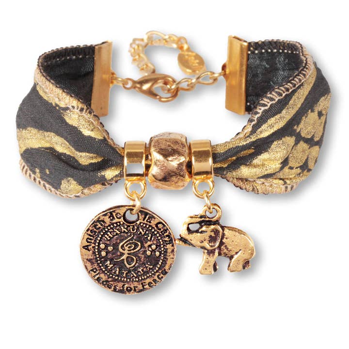 Night Black - Hakuna Matata Bracelet with lobster clasp for wholesale by Anísch de la Cara