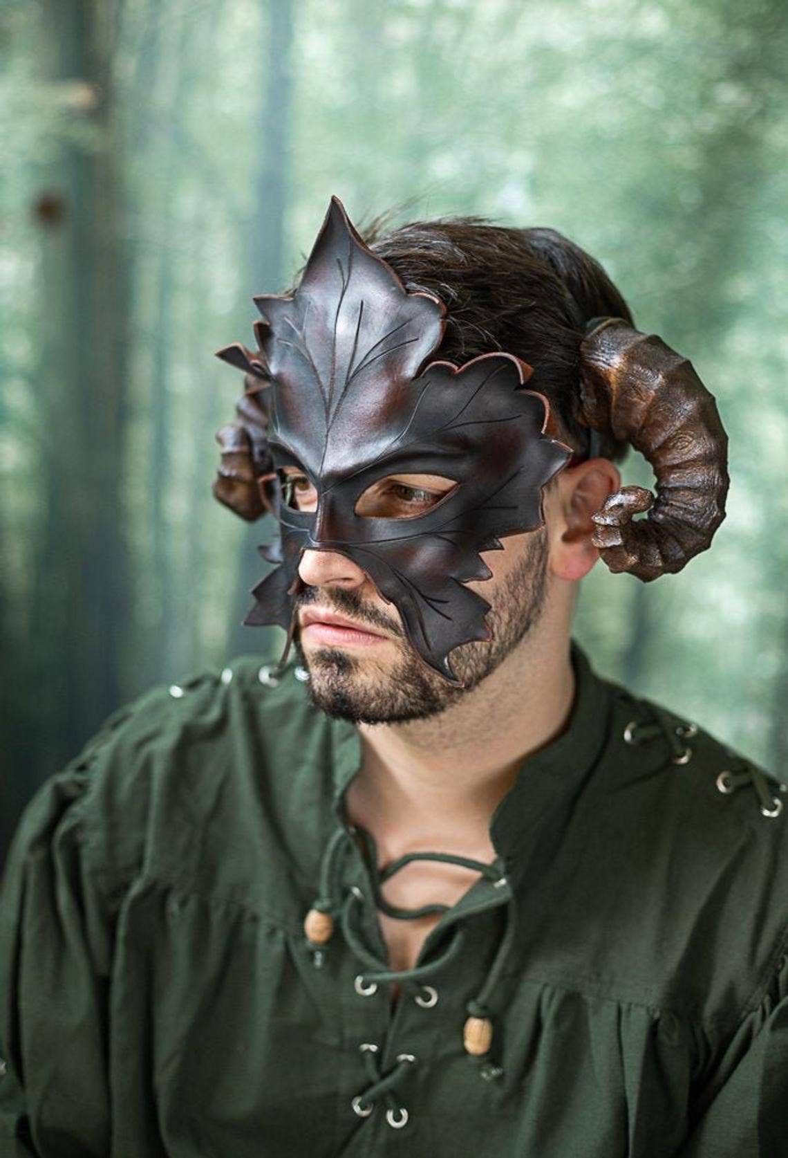 Costurero Real - Vendita all'ingrosso Costume di carnevale - Uomo - Foglia marrone in pelle d'acero Druido Autunno Natura Foresta Woodland0