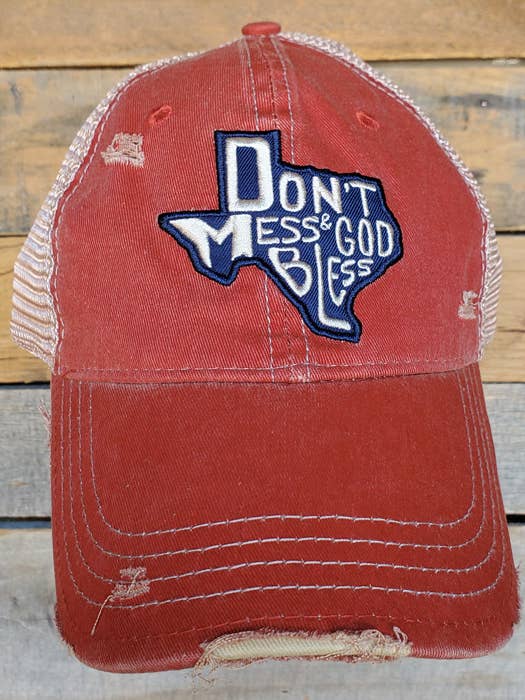 !Hats Don't Mess & God Bless for wholesale by Mason Jar Label