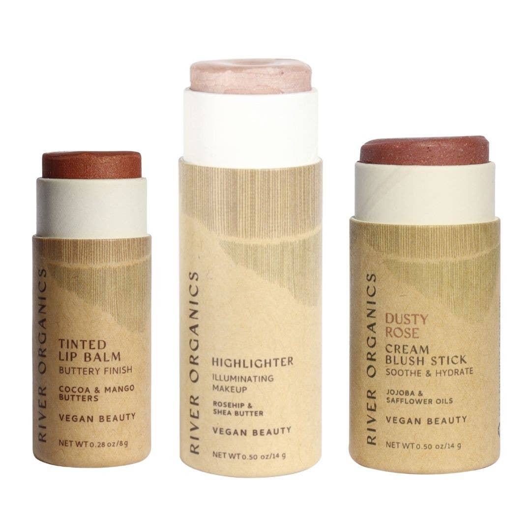 River Organics - Wholesale Lip Balm Set - Lip + Highlighter + Blush Set (Mix & Match)14