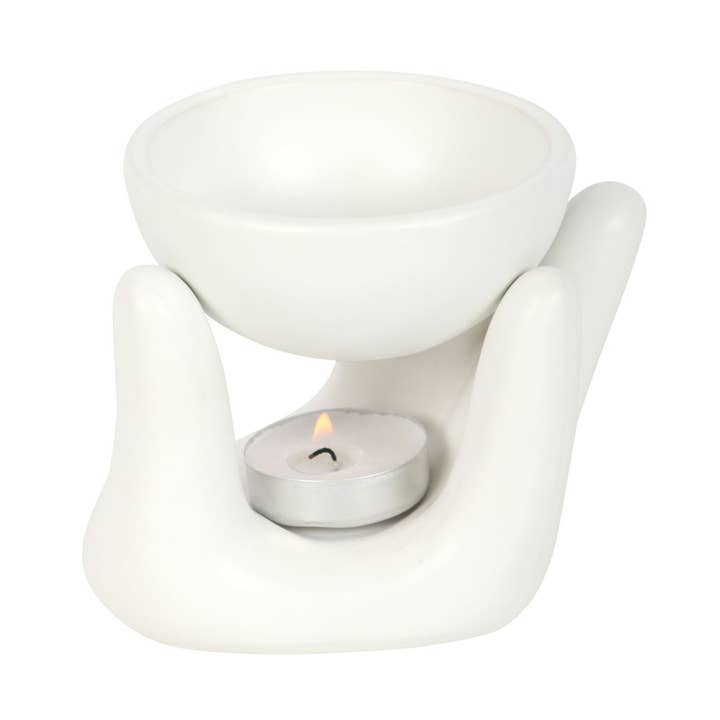 Something Different Wholesale - Wholesale Oil Warmer - White Hand Ceramic Oil Burner