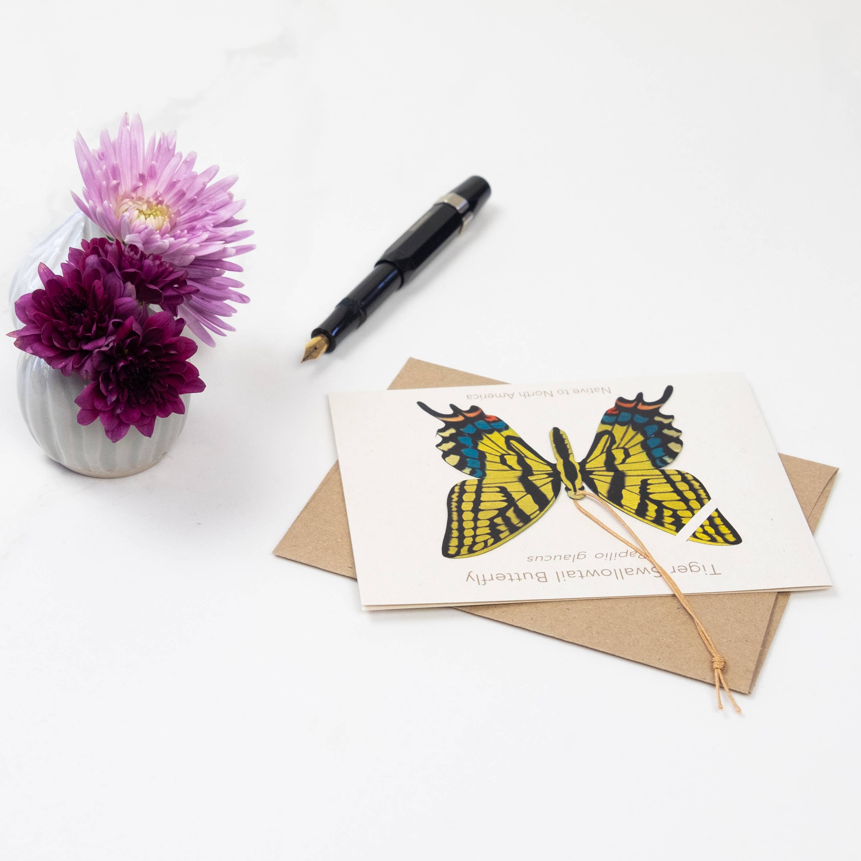 Tulia's Artisan Gallery - Wholesale Bookmark - Tiger Swallowtail Butterfly Ornament + Notecard4