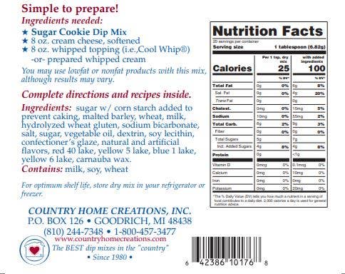 Country Home Creations - Wholesale Dip - Sugar Cookie Dip Mix2