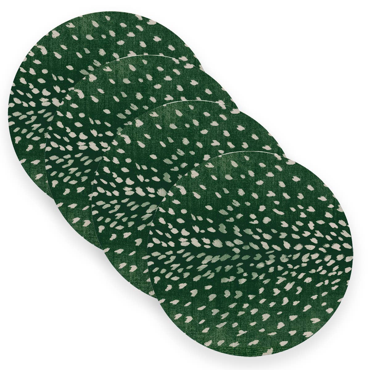 Marye-Kelley - Wholesale Placemat - Hunter Green Antelope Linen Placemats2