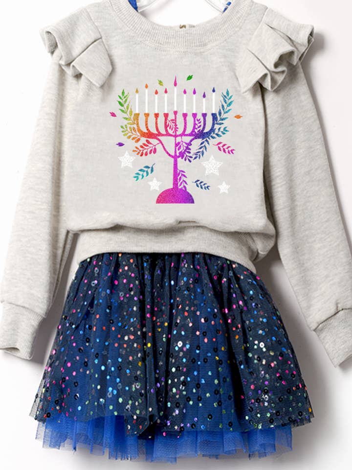 Twofer Dress with Menorah Print for wholesale by Hannah Banana , Baby Sara