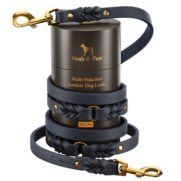 NOAH & PAW Leather Dog Leash, Premium Oil-Waxed Leather Braided for wholesale by NOAH AND PAW LLC