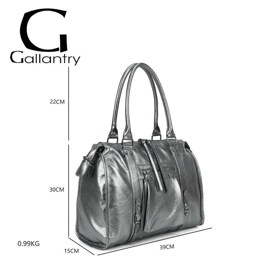 Gallantry - Wholesale Top Handle Bag - Women's - Skyla Metallic Large(R-1979-5)13