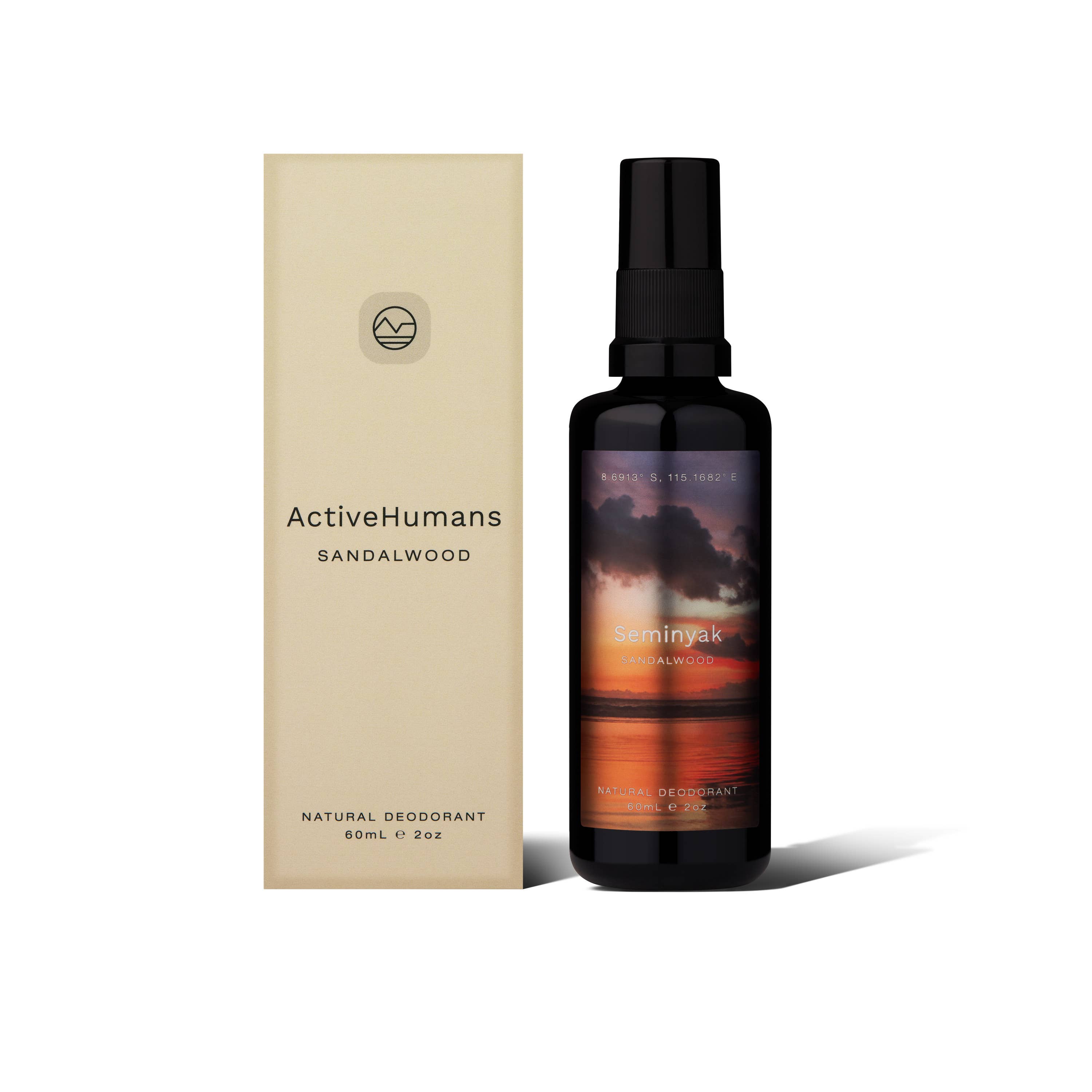 activehumans - Wholesale Deodorant - Unisex - Deodorant Spray SANDALWOOD1