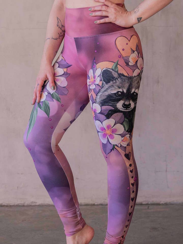 Raccoon Love - Buttery Soft Leggings for wholesale by Eagle Rock Werkshop®
