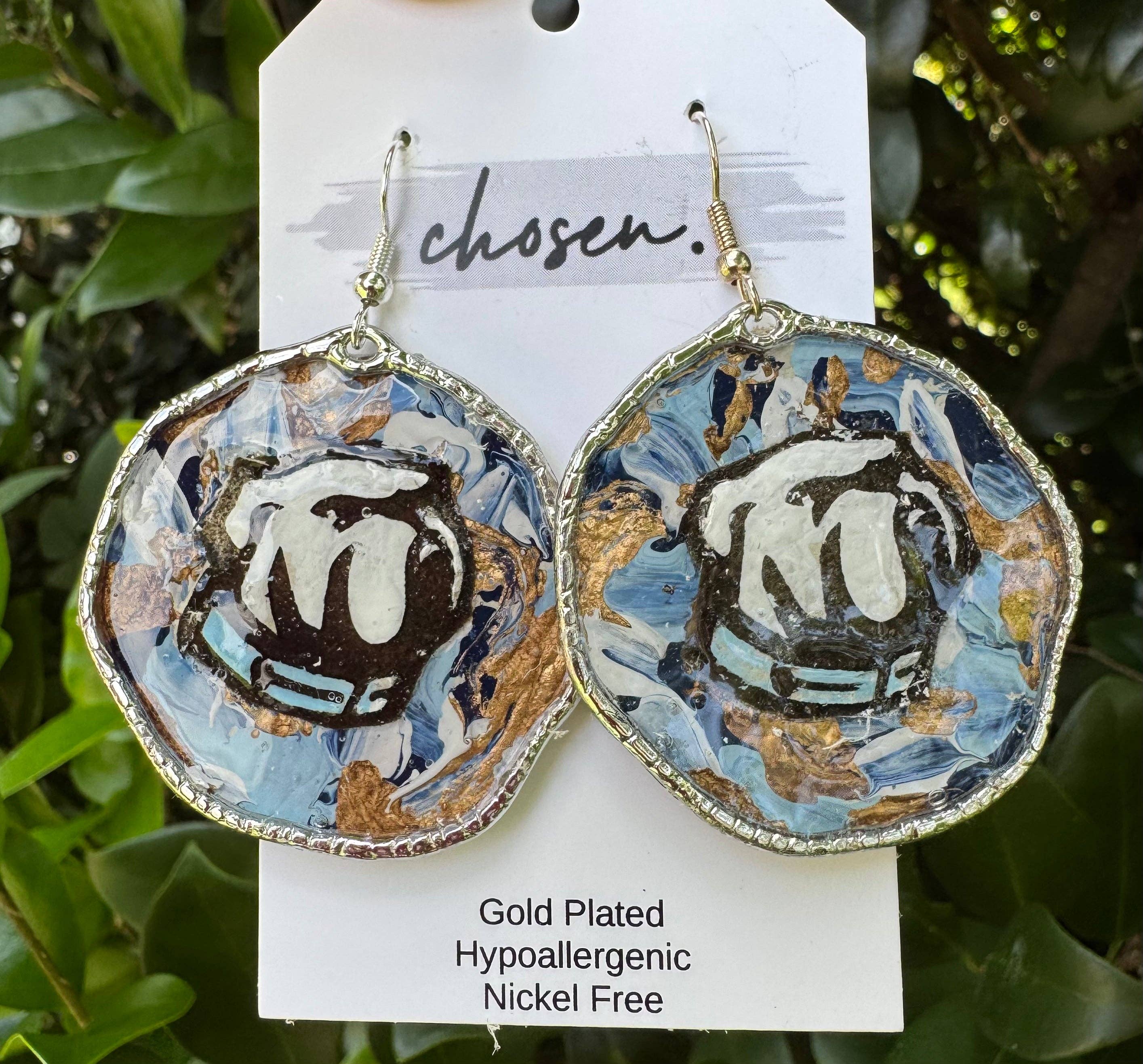 Chosen - Wholesale Dangle Earrings - The Citadel Hand Painted Leather Earring Collection3