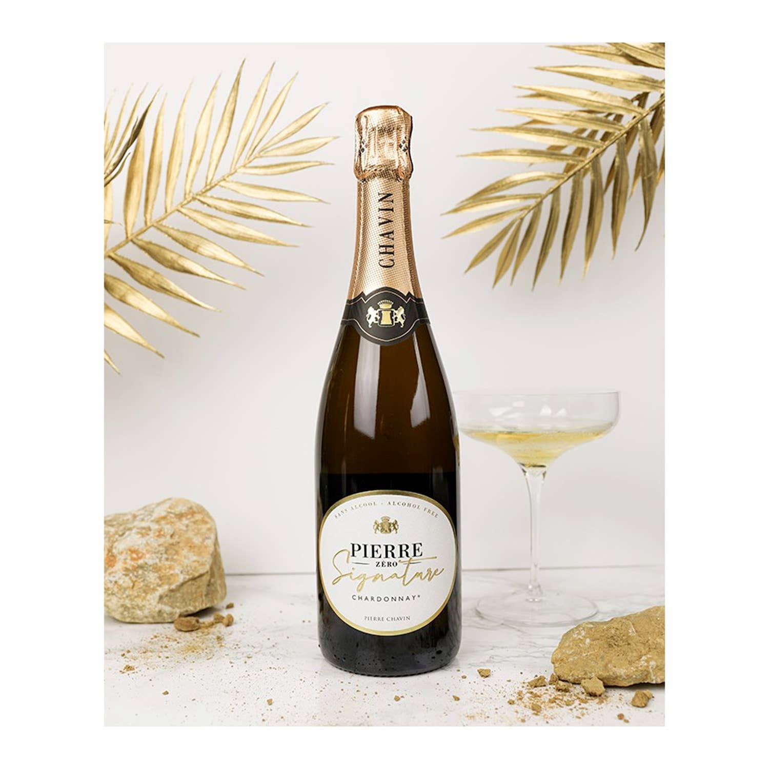 Zepeim - Vente Spiritueux/Vins/Bières sans alcool - Chardonnay pétillant sans alcool Pierre Zero Signature1