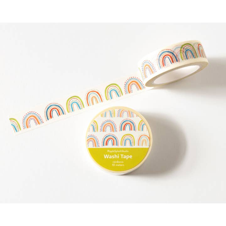 Fita Washi Colorida Arco-Íris - 15mm x 10m por atacado de RippleSplash Studio