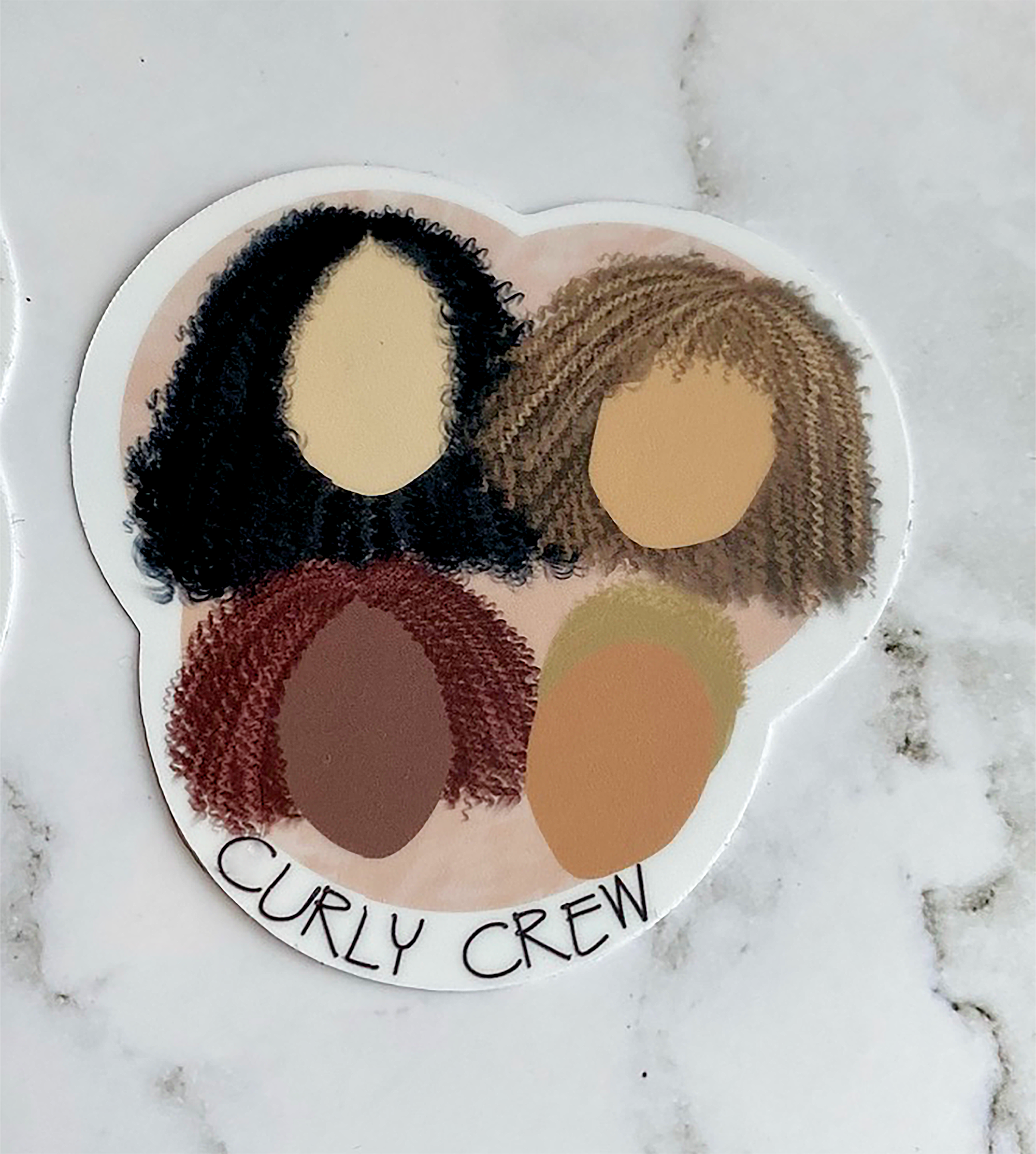 Sassy and Chic Designs by Cori - Wholesale Sticker - Curly Girl, Curly Crew Sticker0