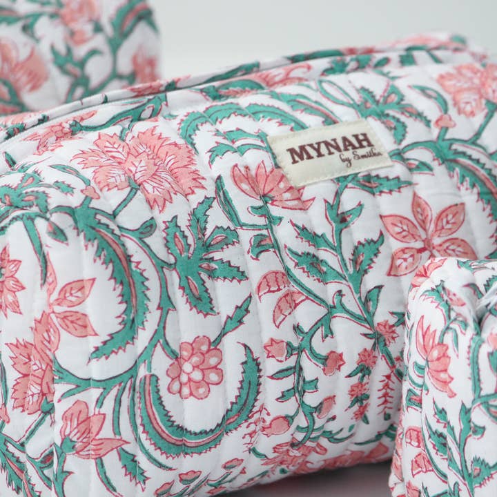 Carnelia floral travel/maquilha/organizador/saco - apenas grande por atacado de MYNAHbySmitha